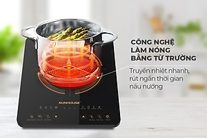 Bếp Từ Đơn Sunhouse SHD6803 (2000W) - Kèm Nồi Lẩu - Hàng Chính Hãng