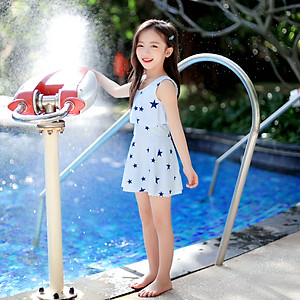 Đồ bơi áo tắm cho bé gái, dáng váy nhẹ nhàng dễ thương, quần sooc đùi rời kín đáo dễ mặc, chất bơi đẹp | BT23