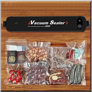 Máy Hút Chân Không thực phẩm hàn miệng túi Vacuum Sealer dùng cho gia đình, hút khỏe, hết khí + Tặng 10 túi - Hàng nhập khẩu