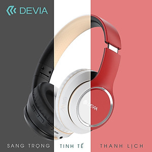 Headphone Tai Nghe Bluetooth Không dây chụp tai DEVIA Kington series có mic nghe nhạc liên tục 18H Hàng chính hãng
