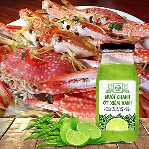 Đặc Sản Phan Thiết - Muối Chanh Ớt Xiêm Xanh Cao Cấp Làng Chài Xưa, Nguyên Liệu Tươi, Thơm Ngon Đặc Biệt, Chai Thủy Tinh 300Gr