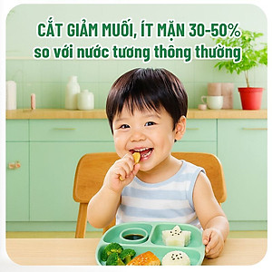 Nước tương mật hoa dừa organic Sokfarm - Cho bé, Không từ đậu nành, cắt giảm muối, không chất bảo quản