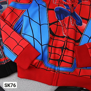 Áo khoác siêu nhân bé trai từ 11kg-42kg- Thun hai da dày dặn, hình in 3d đẹp không bong tróc