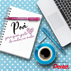 Bút chì kim Pentel Fiesta AX105C ngòi 0.5mm thiết kế hiện đại trang bị đầu tẩy 4 màu lựa chọn