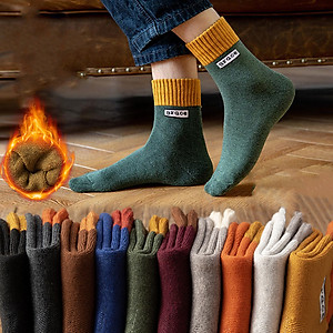 Combo 5 đôi tất Mianxi Unisex lót lông siêu ấm áp giữ nhiệt rất tốt
