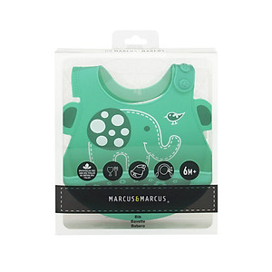 Yếm silicon ăn dặm cho bé Marcus & Marcus, từ 6 tháng