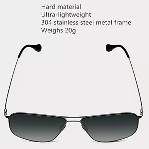 Xiaomi Xiaomi Mijia cổ điển vuông kính mát Pro khung thép không gỉ Nylon ống kính phân cực UV bảo vệ chống lại dầu vết bẩn screwless
