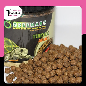 Thức ăn bò sát Rùa Nước nhãn GREENABC – Cung cấp protein, canxi, lipid giúp tăng kích thước, mai cứng - Hộp 50g và 230g