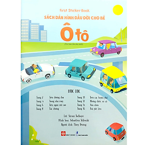 First Sticker Book - Sách Dán Hình Đầu Đời Cho Bé - Ô Tô
