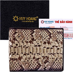 Ví Nam Da Trăn Nguyên Thủy Huy Hoàng HT2301 (12.5 x 10 cm) - Da Nguyên Thủy
