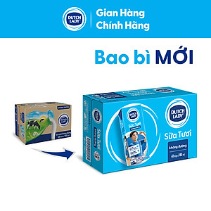 Thùng 48 Hộp Sữa Tươi Tiệt Trùng Dutch Lady Cô Gái Hà Lan Không Đường (48X180ml)