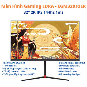 Màn Hình Gaming E-DRA EGMKF2ER 32 inch 2K 144hz - Hàng Chính Hãng