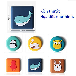 Nút chặn cửa Combo 10 nút chống chạm cửa CUTE, miếng nhựa đệm sau cửa giảm tiếng động, chống trầy GD291-NCC-CUTE-10