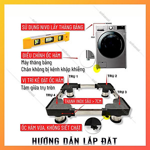 Chân máy giặt tủ lạnh đa năng máy lọc nước may rửa bát chống rung chống ồn trụ bọc inox sang trọng