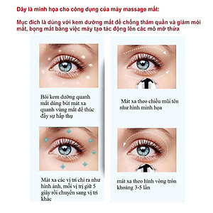 Máy massage mắt mini cầm tay 10 chế độ - Máy chống đau mỏi cơ cao cấp sạc USB loại bỏ quầng thâm mắt (Hàng Chính Hãng)
