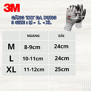 Găng tay đa dụng 3M Màu Xám