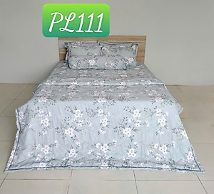 Bộ Ga TC Tatana Silver 4 Món Cao Cấp, Chất Vải Mềm Mịn Thoáng Mát - Màu ngẫu nhiên