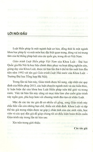 Giáo Trình Luật Hiến Pháp Việt Nam - GS. TS. Nguyễn Đăng Dung, PGS. TS. Đặng Minh Tuấn, PGS. TS. Vũ Công Giao (Đồng chủ biên) - Tái bản - (bìa mềm) -