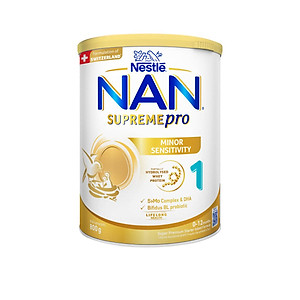 Sữa bột Nestlé NAN SUPREMEPRO 1 800g nhập khẩu Đức với 5HMO & đạm Gentle Optipro ( Dành cho trẻ từ 0 - 12 tháng tuổi)