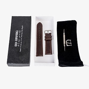 Dây đồng hồ da bò Bụi Leather D101- Da thật khâu tay thủ công cao cấp - Bảo hành 12 tháng