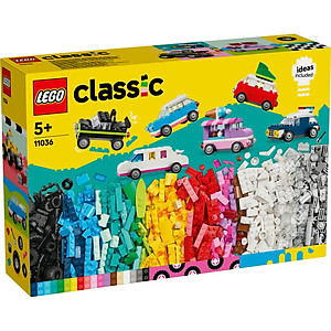LEGO CLASSIC 11036 Đồ chơi lắp ráp Bộ gạch chi tiết chủ đề phương tiện xe (900 chi tiết)