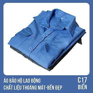 Áo bảo hộ lao động, chất liệu thoáng mát, bền đẹp - Mã C17 (BIỂN) 