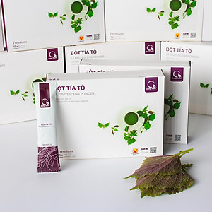 Bột Tía Tô Sấy Lạnh Nguyên Chất Quảng Thanh Hộp 45g  - Giảm mụn, mờ thâm nám, giảm gút, giảm cảm cúm, làm đẹp