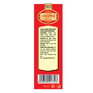 Nước Yến Sào win'sNest Đường Phèn (6 lọ x 70 ml/ Lốc)