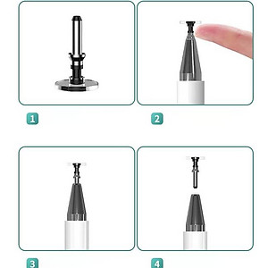 Bút cảm ứng stylus 2 đầu 2 in 1 hiệu WIWU Pencil One cho iPad Pro / iPhone / Android / màn hình cảm ứng các loại / Samsung Huawei Oppo Xiaomi Nokia (cảm ứng siêu mượt mà, dung lượng pin cao, thiết kế thời trang) - Hàng nhập khẩu