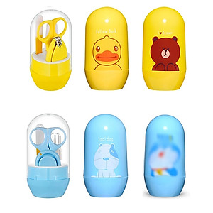 Bấm Móng Tay Trẻ Em, Bộ Dụng Cụ Bấm Móng Cho Bé 4 Chi Tiết, Cắt Móng Tay Tiện Dụng Có Hộp Đựng