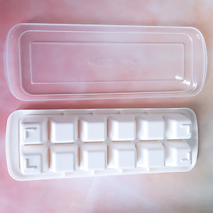 Combo 2 khay làm đá 12 viên có nắp Inomata 