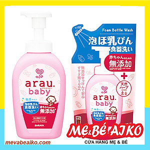 Combo Nước Rửa Bình Arau Baby ( Bình 500ml + Túi 450ml)