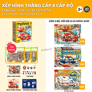 Bộ xếp hình cho bé Mideer Puzzles Level Up, Đồ chơi giáo dục trẻ em từ 1,2,3,4,5,6,7 tuổi
