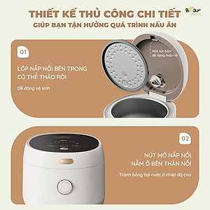 Nồi cơm điện tử đa năng 3L Bear SB-NC30B - Hàng chính hãng