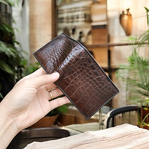 Bóp Da Cá Sấu. [DA BỤNG RẤT MỀM VÀ BỀN] 2 Mặt Đều Được Làm Từ Da Cá Sấu Cao Cấp