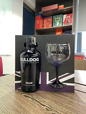 Set Rượu Bulldog London Dry Gin 40% 1x0.75L