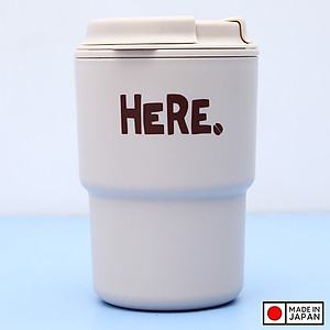 Cốc giữ nhiệt Here Inomata 320m có nắp xoay để đậy kín giữ nhiệt & đảm bảo an toàn vệ sinh - Hàng nội địa Nhật Bản |#Made in Japan|