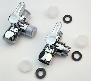 Van T 3 đường nước 21mm dùng chia nước cho bồn cầu và bộ xịt vệ sinh Eurolife EL-VT03 (2 màu: đen, trắng)