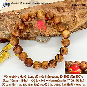 Vòng tay Nu Huyết Long để mộc hàng VIP (BH662) thơm mùi gỗ, Mang lại tài lộc bình an, may mắn - Bracelet of HAHANCO