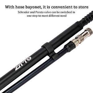 Máy bơm khí ZTTO 300PSI giảm chấn cho xe đạp MTB áp suất cao với thiết bị đo van Schrader & Presta