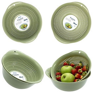 {Nhiều Cỡ } Bộ Thau Rổ Nhựa Cao Cấp Yoko Inochi Nhật Bản - Kháng khuẩn khử mùi đảm bảo an toàn vệ sinh thực phẩm - Chính Hãng ( Tặng kèm khăn lau pakasa)