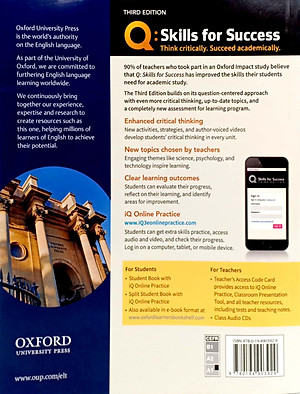 Q: Skills For Success: Level 1: Reading And Writing Student Book With iQ Online Practice - 3rd Edition