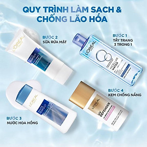 [L'OREAL PARIS] Nước Tẩy Trang Cho Da Dầu Nhạy Cảm Làm Sạch Sâu Tươi Mát Micellar Water 3-in-1 Refreshing 400/95/30ml
