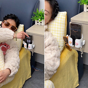 Giá Để Điện Thoại Dán Tường Đa Năng Đựng Điều Khiển Remote Màu Trắng Keo Siêu Dính Tiện Lợi