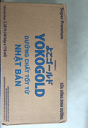 Thùng 48 hộp sữa YOKOGOLD pha sẵn 110ml