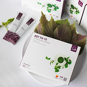 Bột Tía Tô Sấy Lạnh Nguyên Chất Quảng Thanh Hộp 45g  - Giảm mụn, mờ thâm nám, giảm gút, giảm cảm cúm, làm đẹp