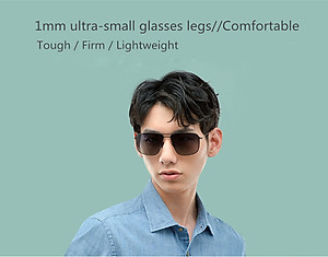 Xiaomi Xiaomi Mijia cổ điển vuông kính mát Pro khung thép không gỉ Nylon ống kính phân cực UV bảo vệ chống lại dầu vết bẩn screwless