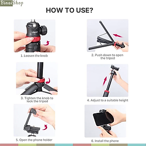 Ulanzi MT-44 - Tripod Mini Cho Máy Ảnh, Điện Thoại, Tải Trọng 1.5 Kg, Chiều Cao Tối Đa 109cm - Hàng chính hãng