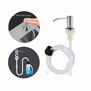 Bộ vòi xịt nước rửa chén KG14 chất liệu inox304 và nhựa dẻo PVC gắn vào bồn rửa tiện lợi có dây nối dài tới 120cm- Hàng chính hãng