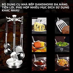 Bộ dụng cụ nhà bếp inox 316, inox 304 và giá đặt inox 304 DandiHome cao cấp, sang trọng